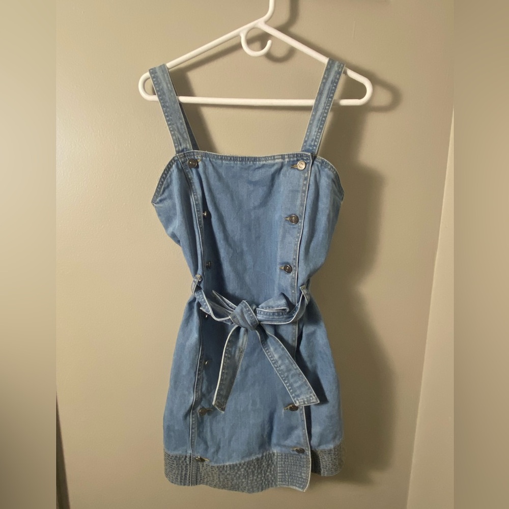 90’s style nature brand denim Jumper dress Medium